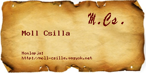 Moll Csilla névjegykártya
